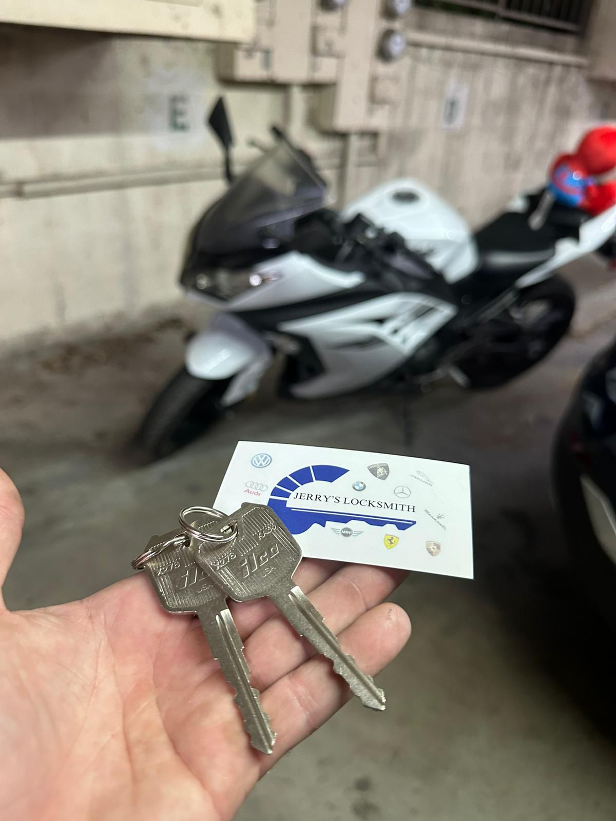 Motorcycle key cutting service